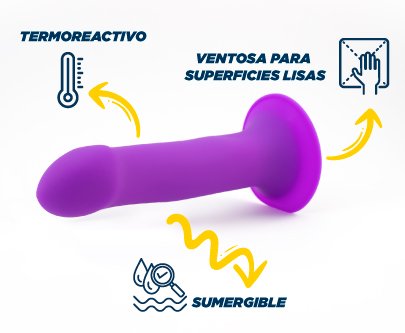 Infografía sobre las características del dildo Leo